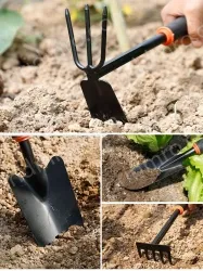 Hole shovel + five-tooth harrow