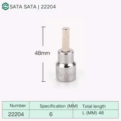 CALC 6mm with a total length of 48mm-22204