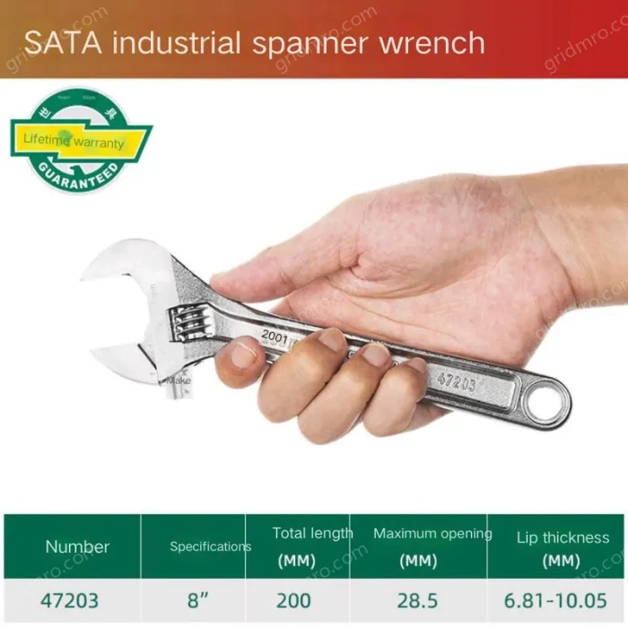 Industrial grade 8 inches, opening 28.5mm-47203